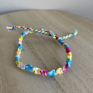 Ellison Bracelet, anklet, trendy, comfortable, tie, embroidery thread, woven, gi